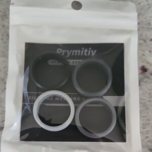 Black and Gray Silicone Wearable Rings